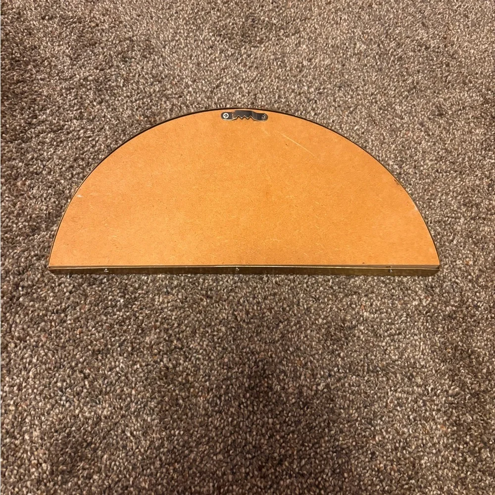 Gold Half-Moon Wall Mirror
